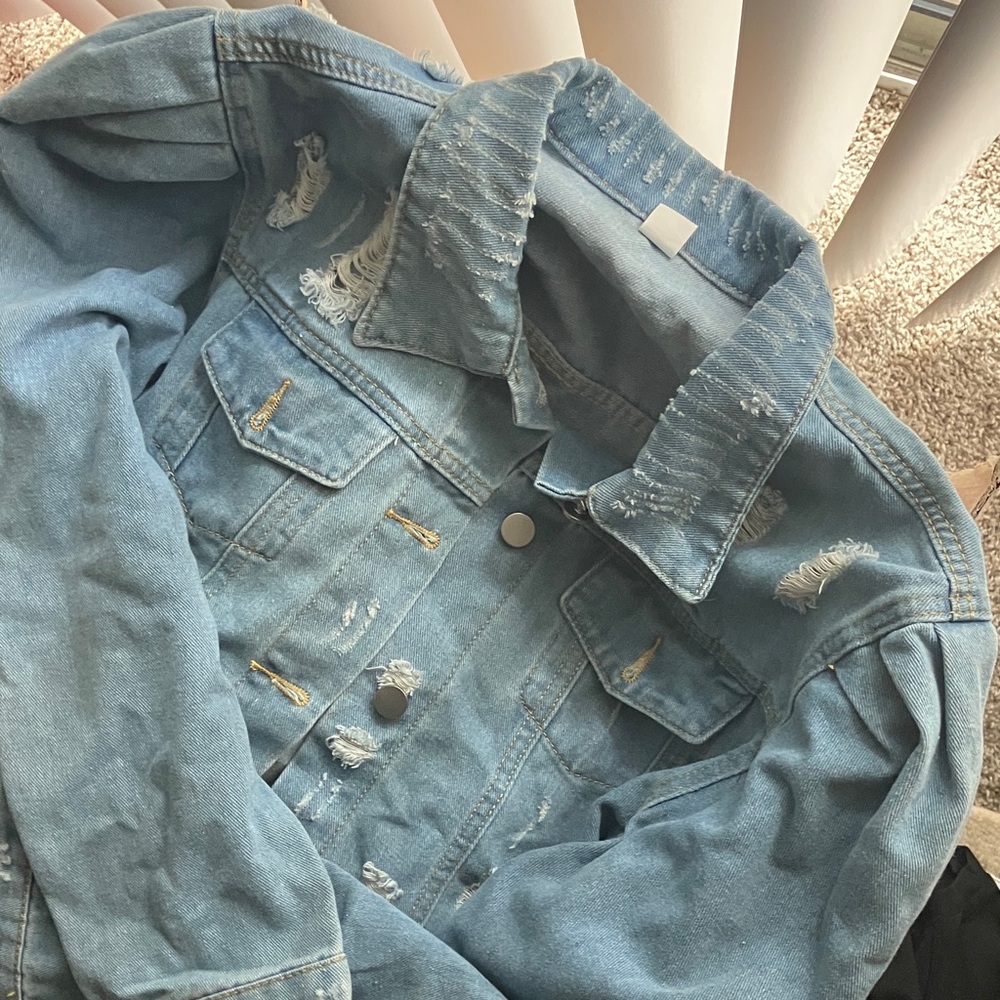 Stylish Distressed Denim Jacket